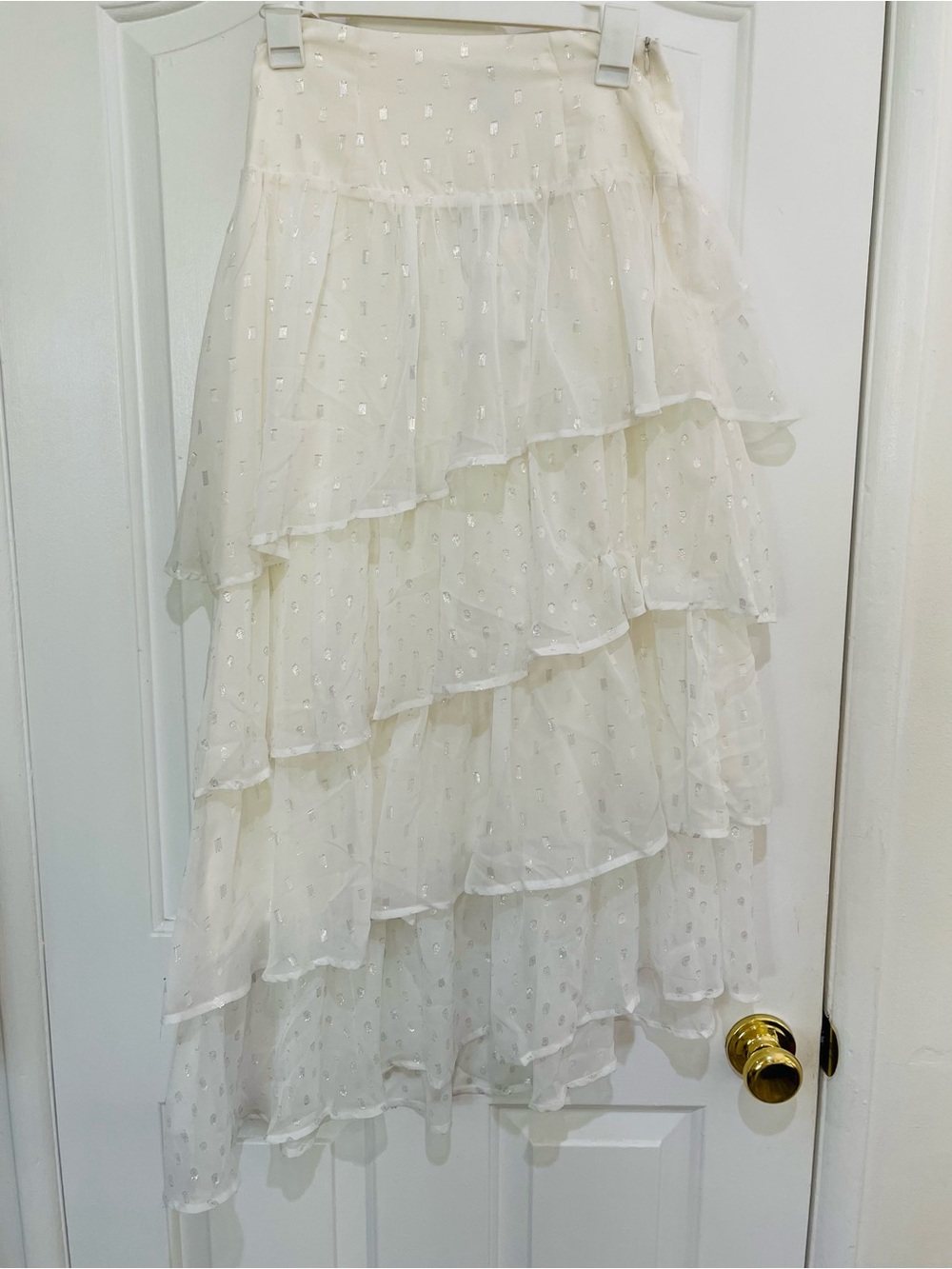 En Saison Cream Tiered Ruffle Maxi Skirt - Women - Picture 8 of 15